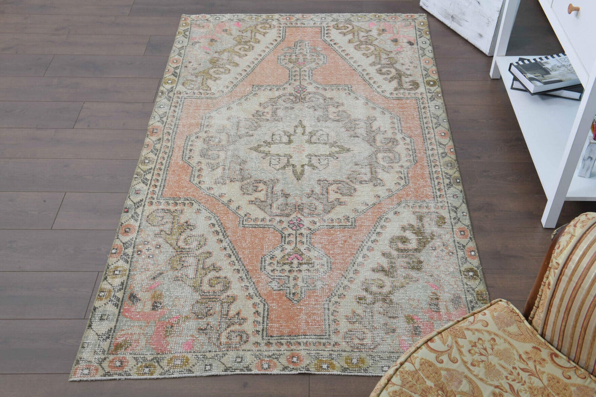 Handmade Vintage Oushak Area Rug