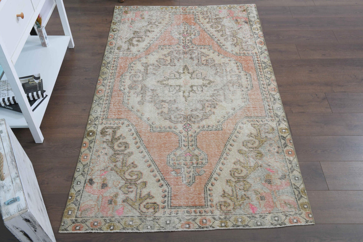 Handmade Vintage Oushak Area Rug