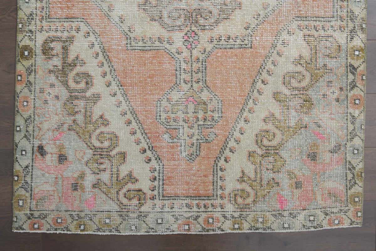 Handmade Vintage Oushak Area Rug