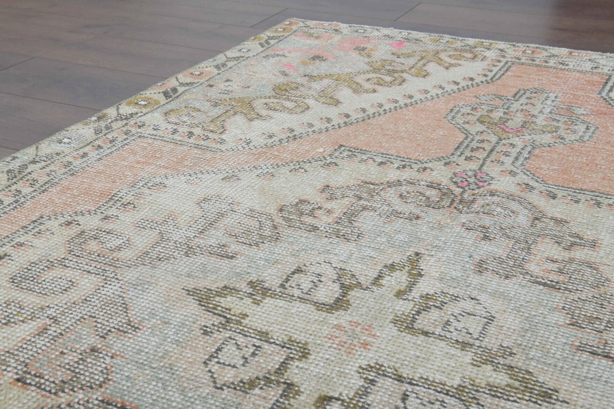 Handmade Vintage Oushak Area Rug