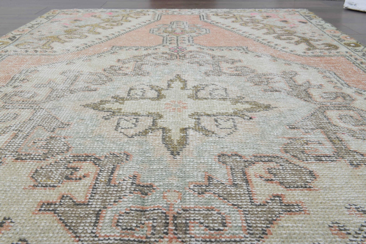 Handmade Vintage Oushak Area Rug