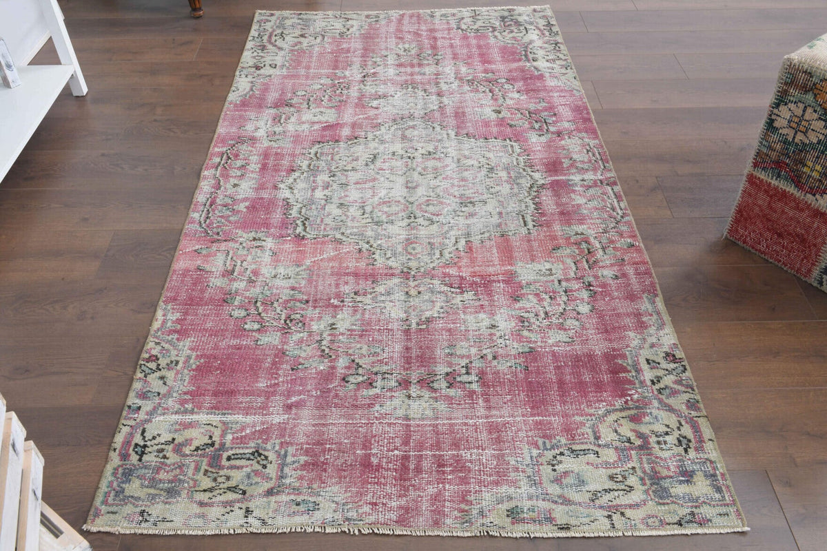 Handmade Pink Vintage Area Rug