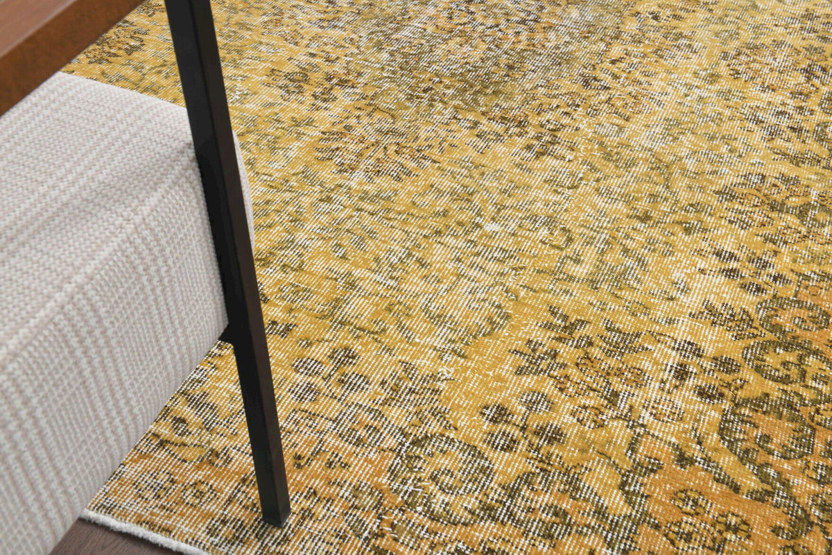 Pale Yellow Colored - Vintage Area Anatolian Rug