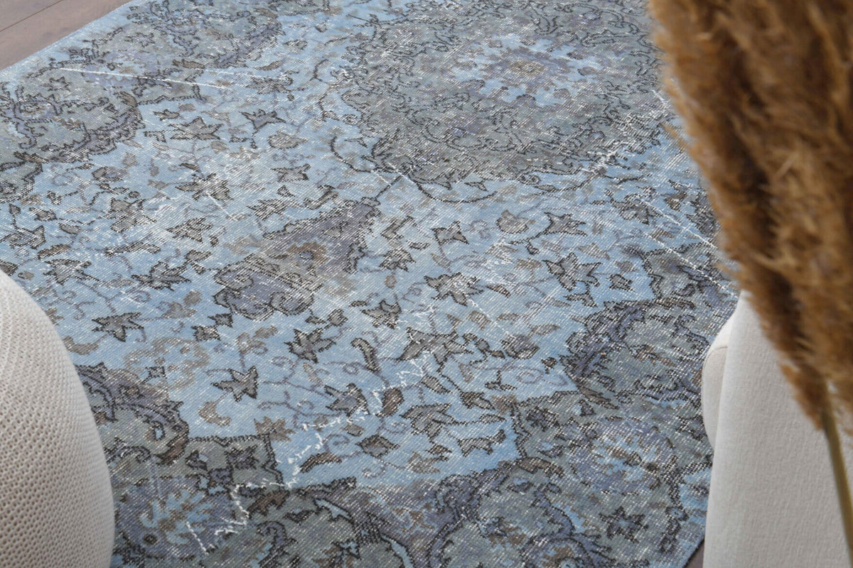 Pale Blue Colored - Vintage Area Rug