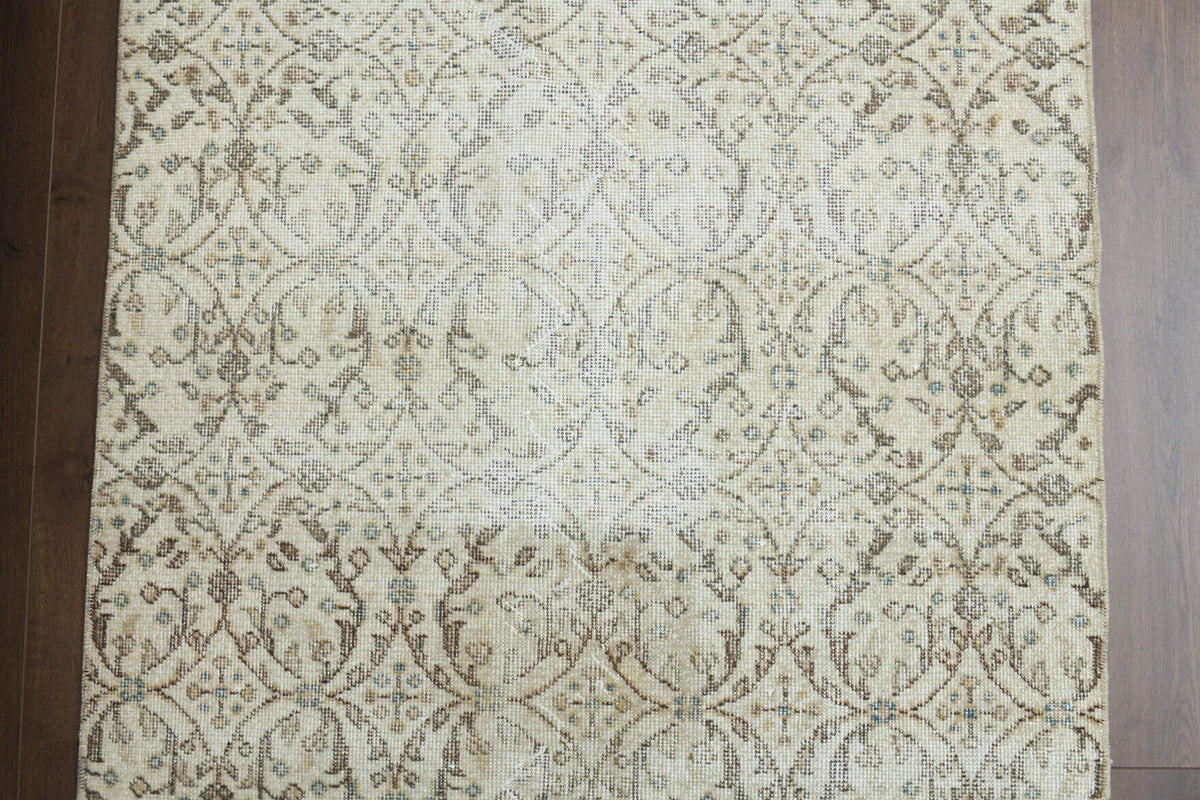 Handmade Vintage Floral Oushak Rug