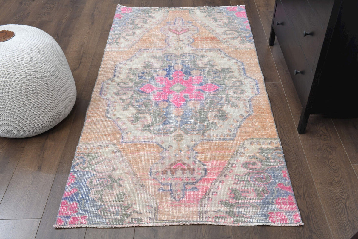 Handmade Vintage Oushak Area Rug