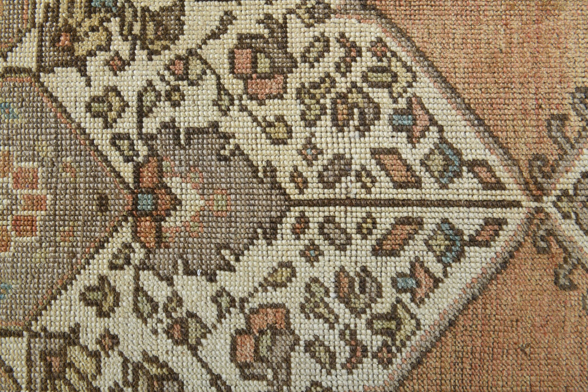 El yapımı vintage halı 127x290 cm oryantal desenli yün - farklı açıdan görünüm