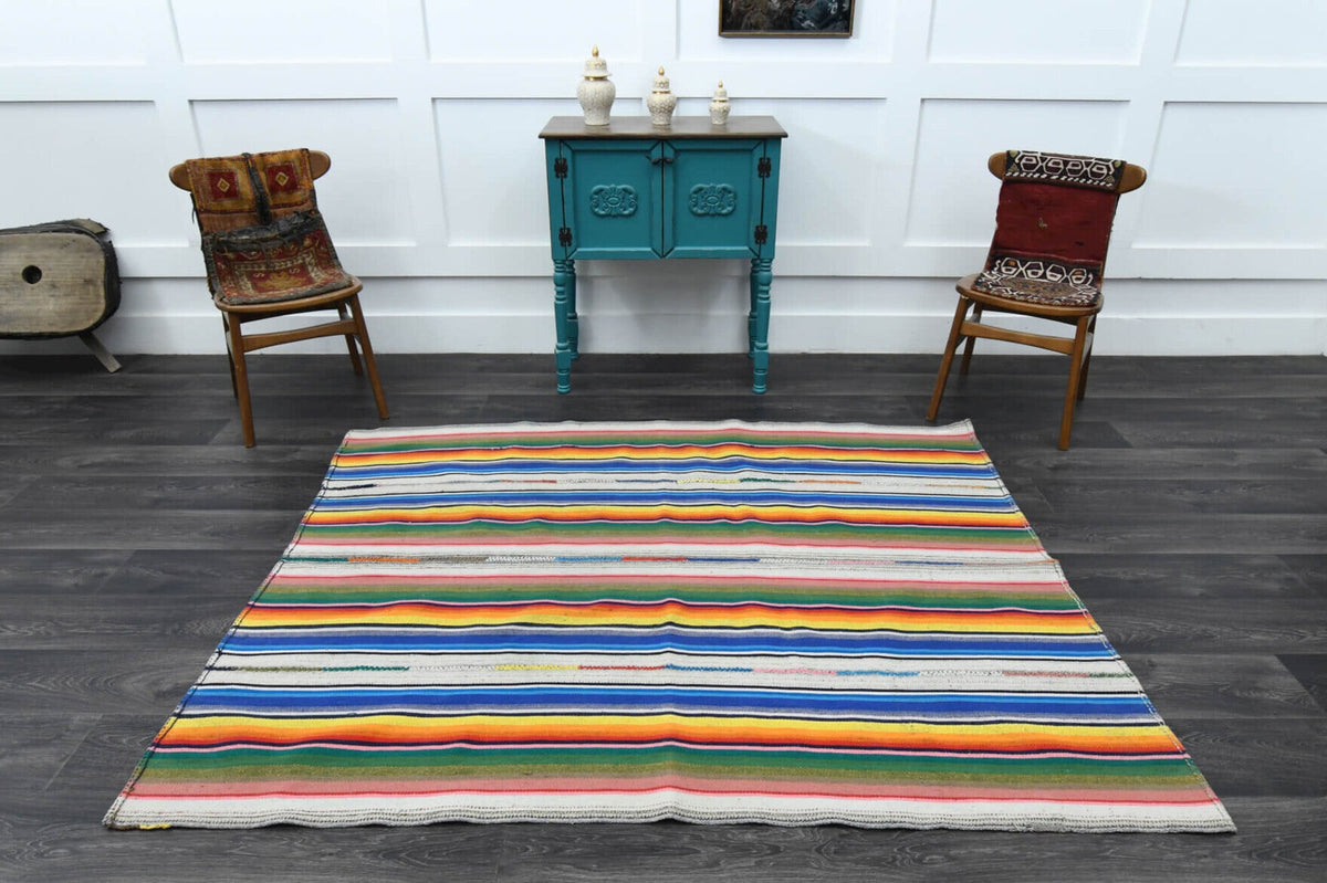 Tek parça el dokuma vintage kilim 162x203 cm (3,29 m²) – Pera Halı