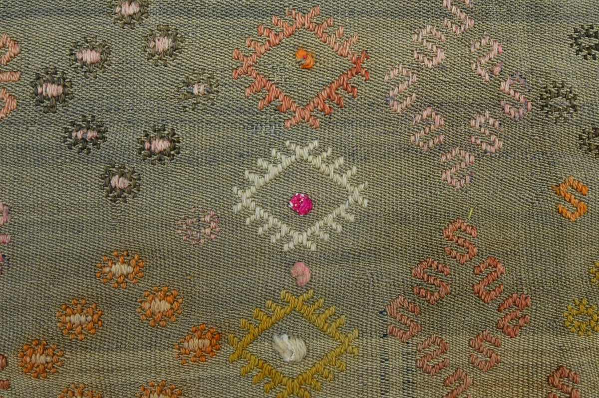 Vintage halı 124x174 cm – turuncu oryantal desenli, el dokuma