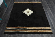 1960'lardan Anadolu kökenli oryantal desenli el dokuma vintage kare kilim, 146x168 cm