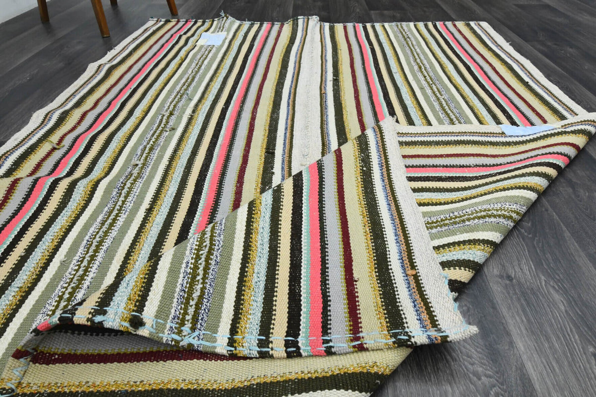 Pera Halı tek parça koleksiyonu: oryantal desenli el dokuma vintage kilim, bej, gri ve kahverengi