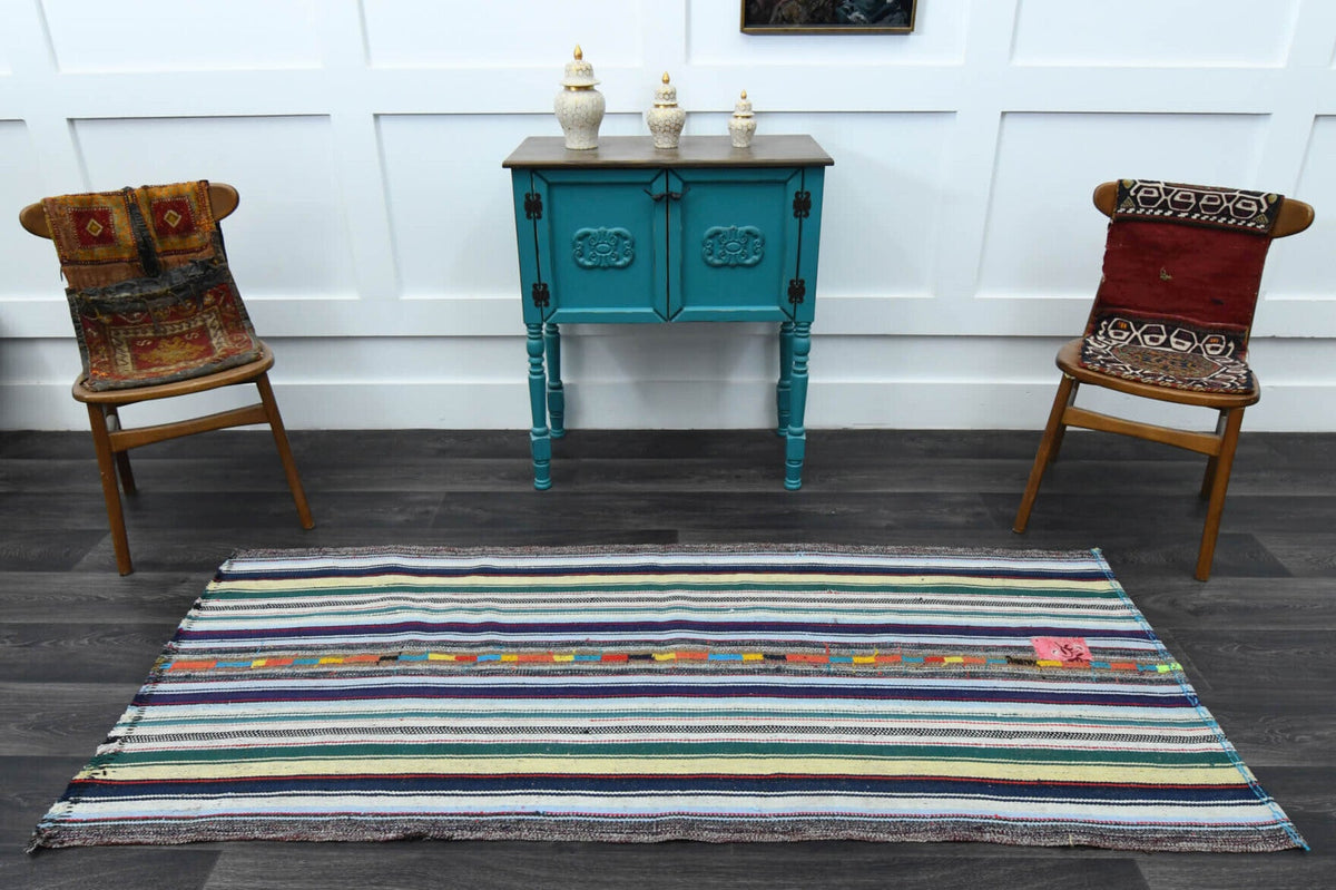 Handmade Vintage Kilim Runner Rug