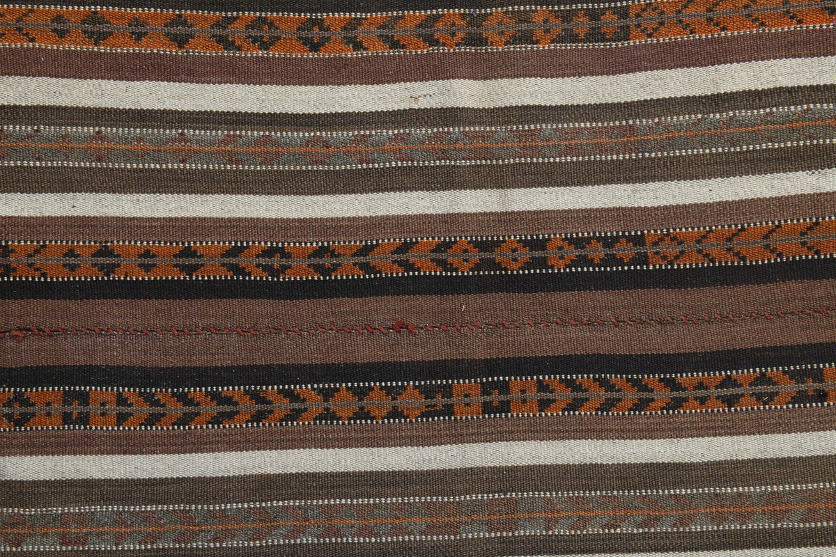 El dokuma vintage kare kilim 155x177 cm, 2 mm hav, %100 yün