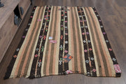 1960'lardan Anadolu kökenli oryantal desenli el dokuma vintage kilim, 145x205 cm