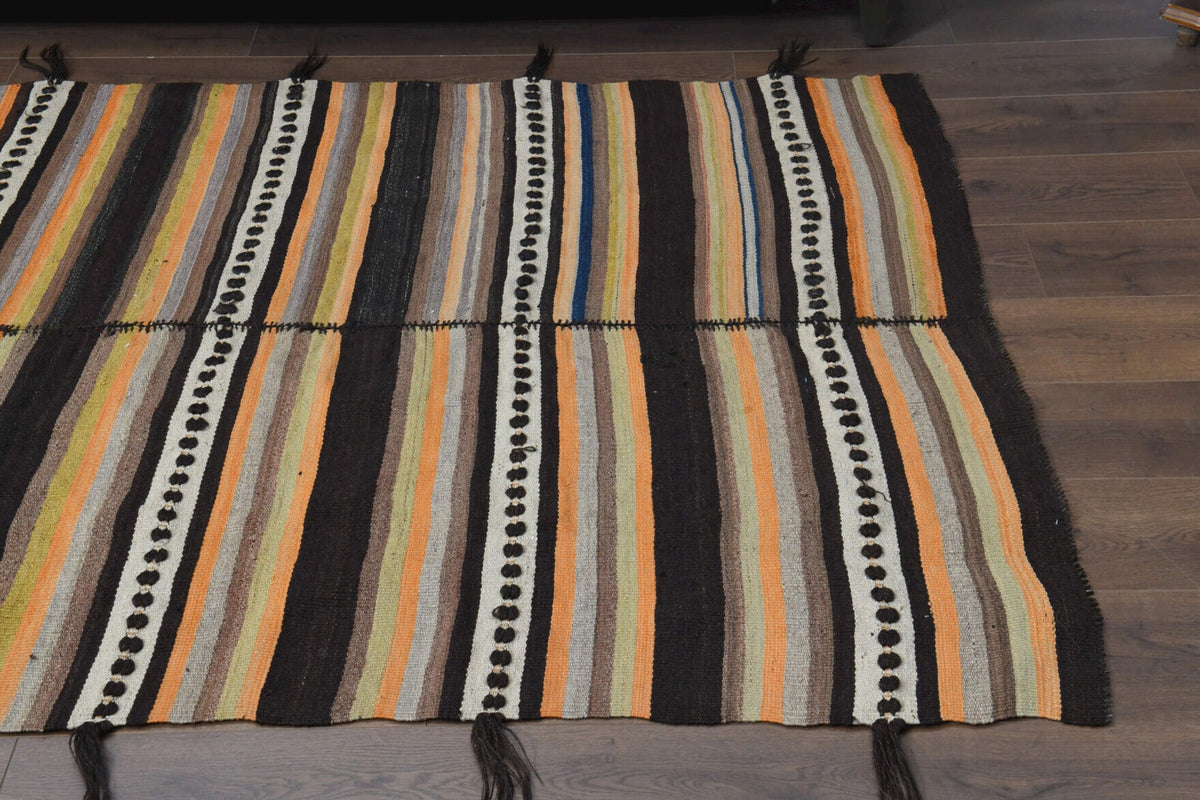 3,48 m² el dokuma vintage kilim – Anadolu, 1960'lar