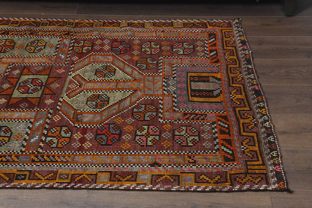 Unique Tasseled Oushak Carpet - Handmade Vintage Rug