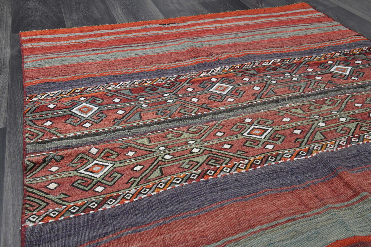 Handmade Vintage Kilim Area Rug