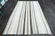 1960'lardan Anadolu kökenli çizgili el dokuma vintage kilim, 160x252 cm