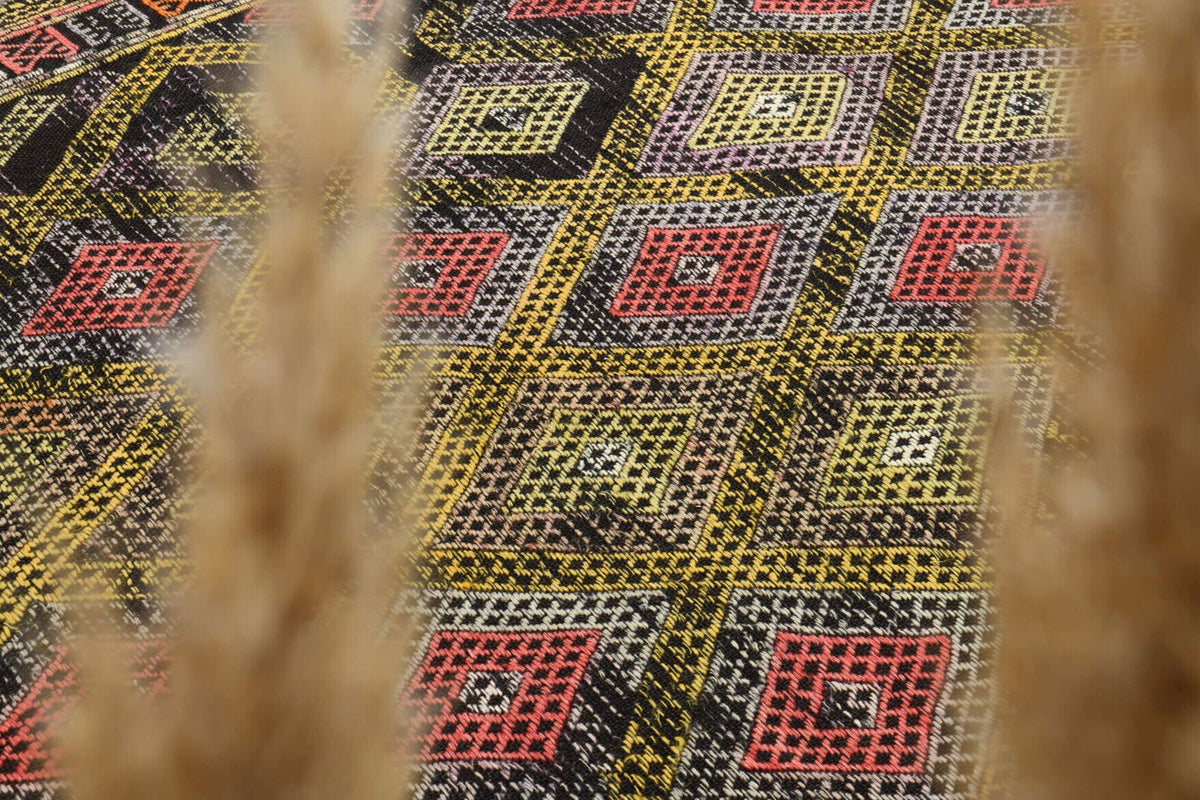 Handmade Vintage Area Kilim Rug