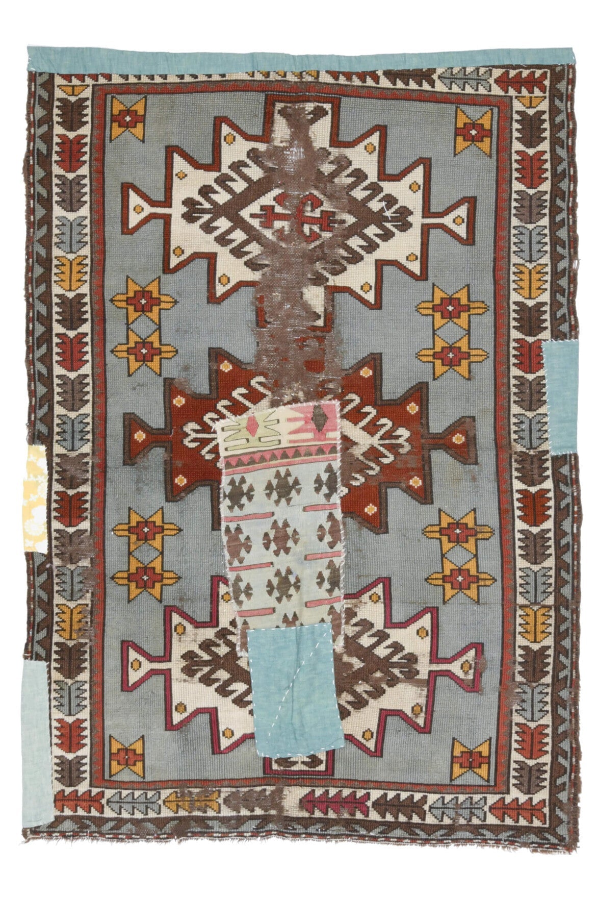 Handmade Vintage Patched Area Rug