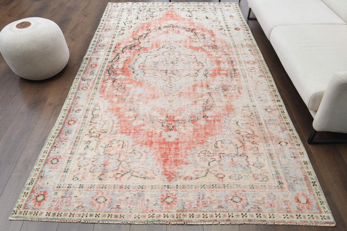 6x10 Feet - Distressed Anatolian Vintage Area Rug