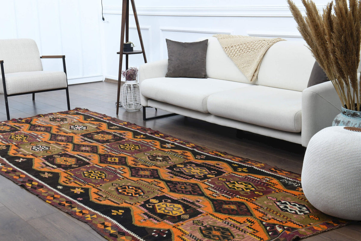 5,51 m² vintage kilim yolluk – Anadolu, 1970'ler