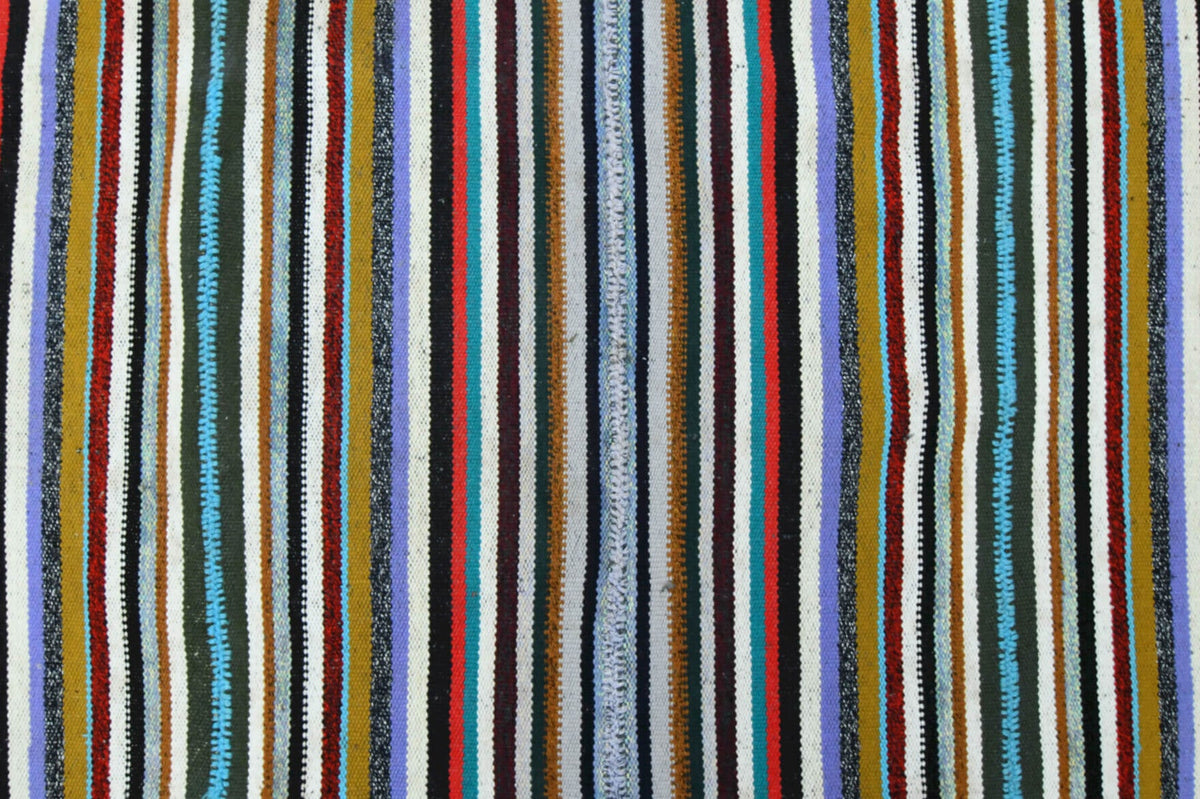 Salon için çizgili el dokuma vintage kilim – 156x284 cm