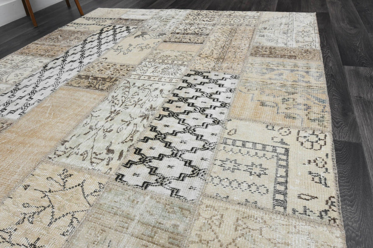 Tek parça patchwork vintage halı 202x301 cm (6,08 m²) – Pera Halı