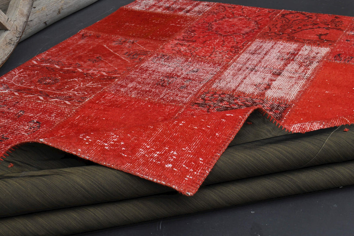 4,18 m² patchwork vintage halı – Anadolu, 1960'lar
