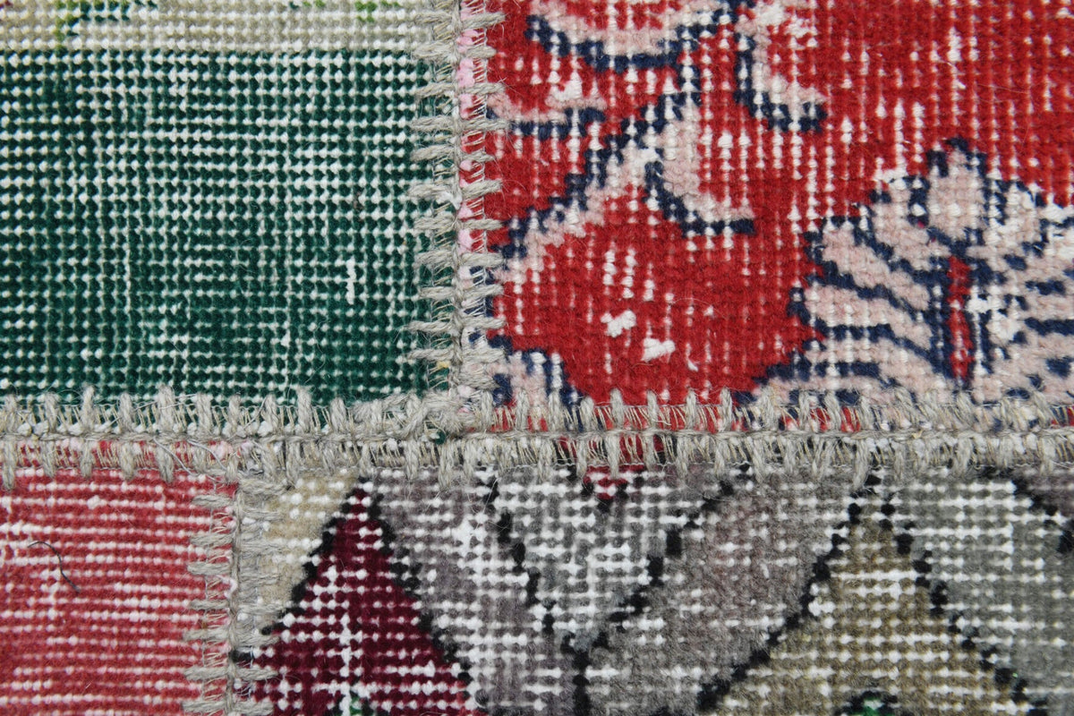 6,2 m² patchwork vintage halı – Anadolu, 1960'lar