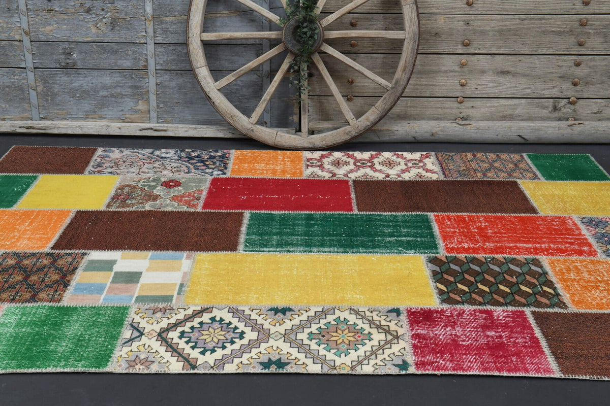Tek parça patchwork vintage halı 202x297 cm (6 m²) – Pera Halı