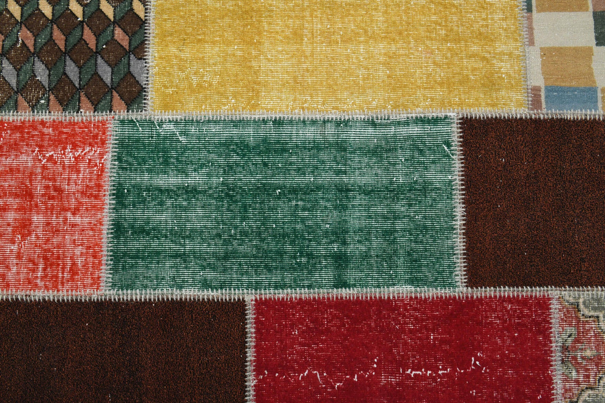 6 m² patchwork vintage halı – Anadolu, 1960'lar