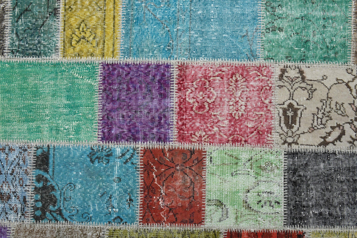 5,76 m² patchwork vintage halı – Anadolu, 1960'lar