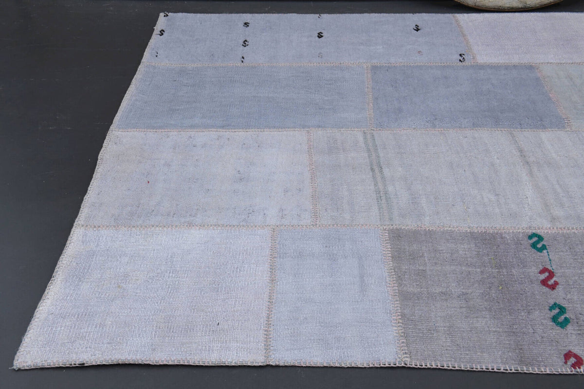 Tek parça patchwork vintage halı 194x302 cm (5,86 m²) – Pera Halı