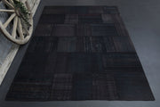 1960'lardan Anadolu kökenli oryantal desenli el dokuma vintage kilim, 202x296 cm