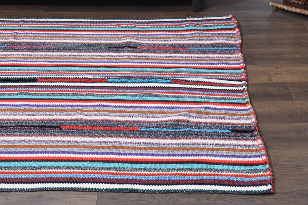 Handmade Vintage Area Kilim Rug