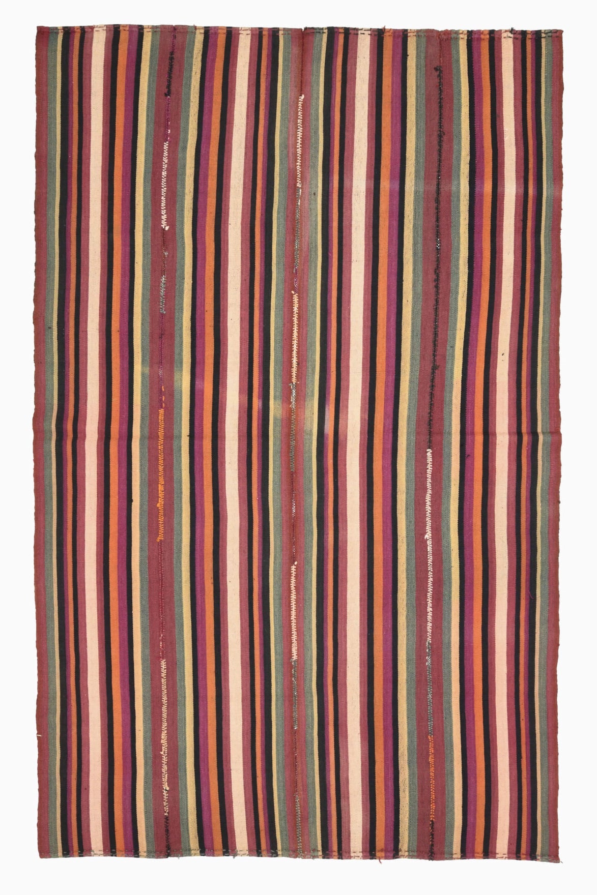 Flatweave Striped Vintage Rug