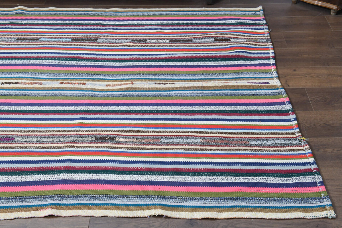 Handmade Vintage Area Kilim Rug