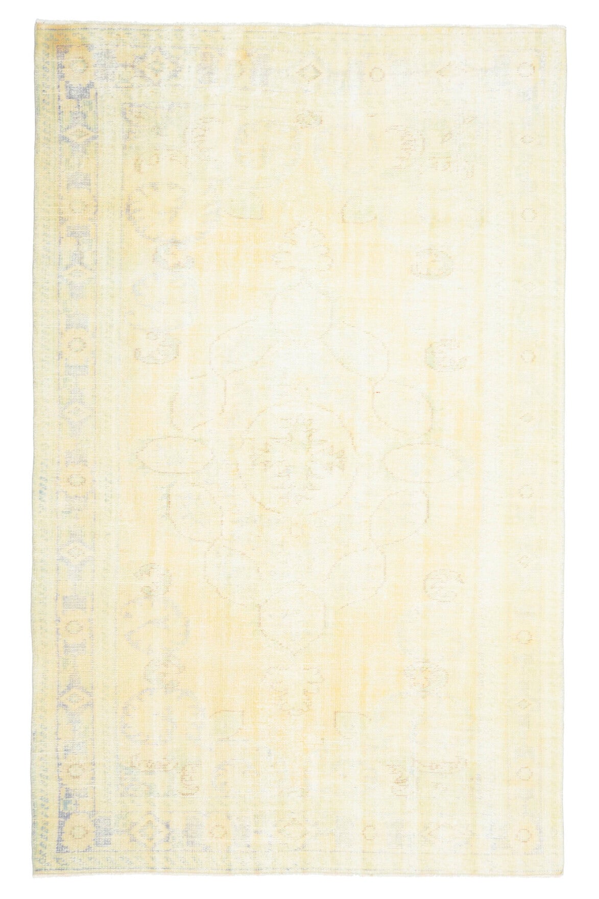 Beige Ecru Handmade Antique Area Rug
