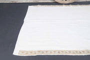 1960'lardan Anadolu kökenli düz zeminli el dokuma vintage kilim, 130x197 cm