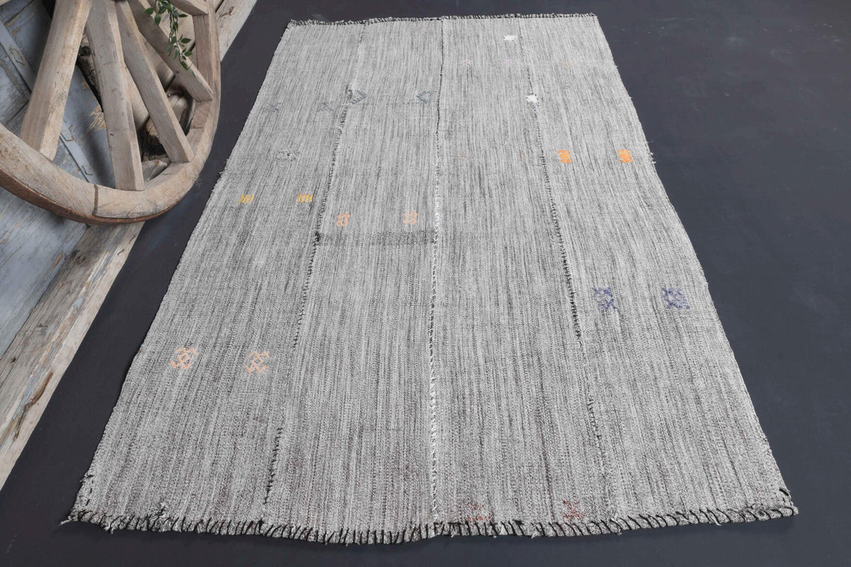 Handmade Vintage Flatweave Rug