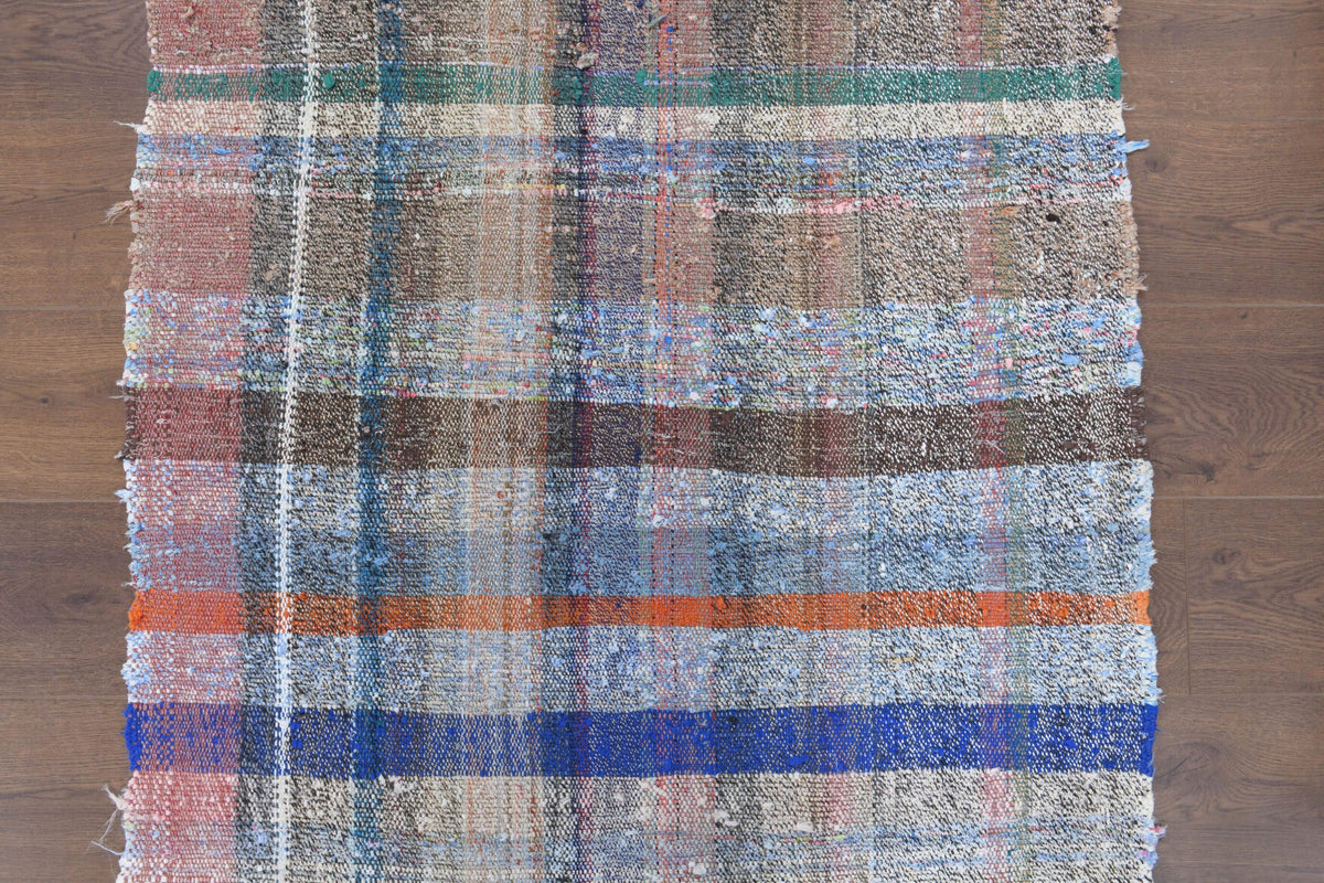 Anadolu kökenli el dokuma kilim – 1960'lar üretimi, kareli