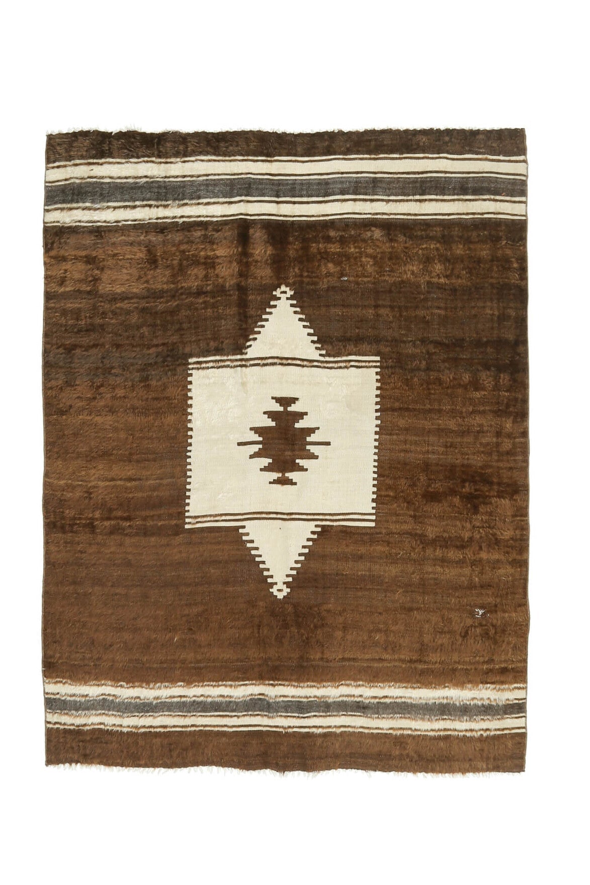 Brown Medallion Kilim Rug