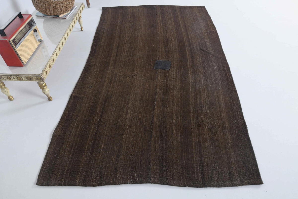 Handmade Vintage Brown Rug