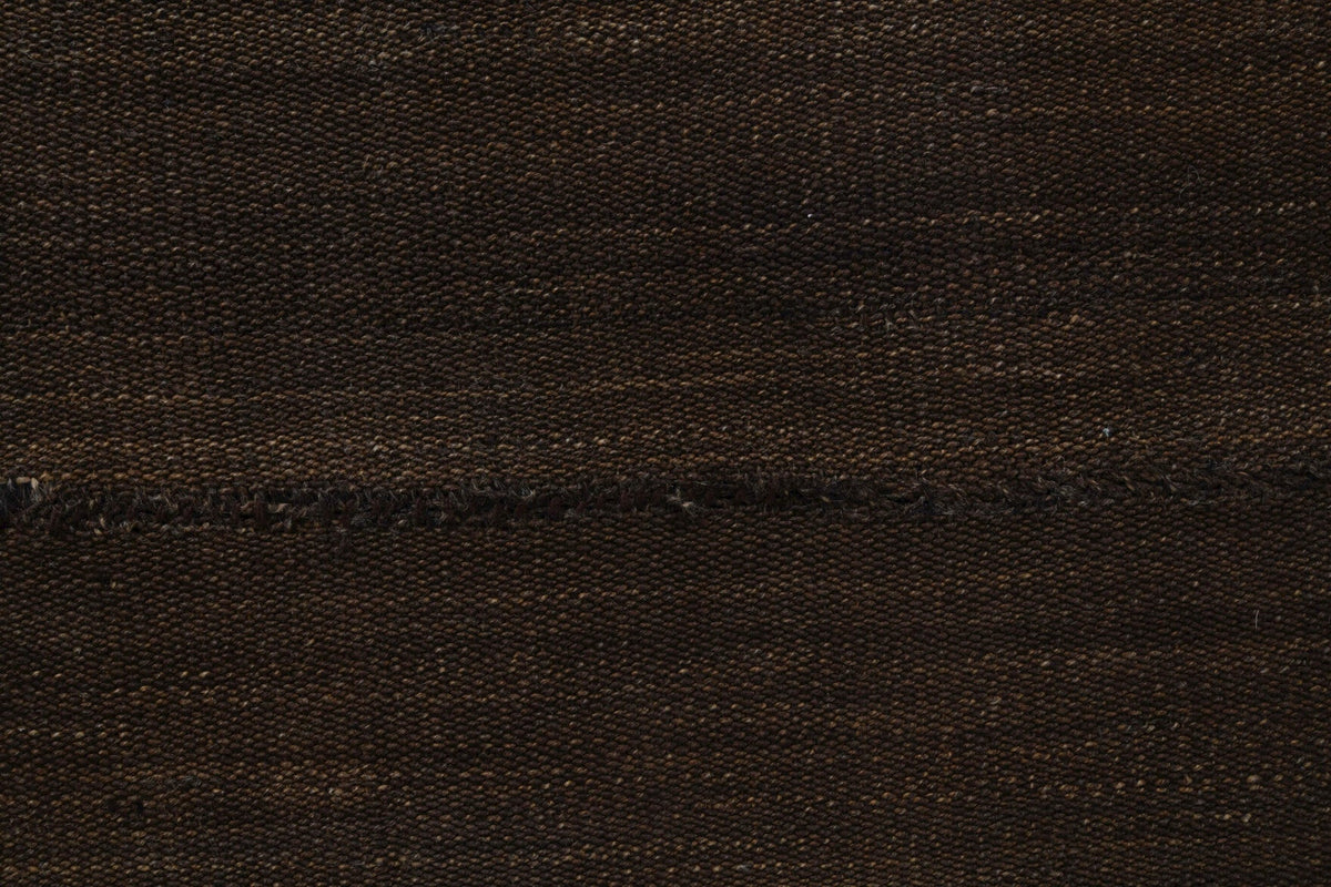 Vintage kilim 129x220 cm – kahverengi ikat desenli, el dokuma