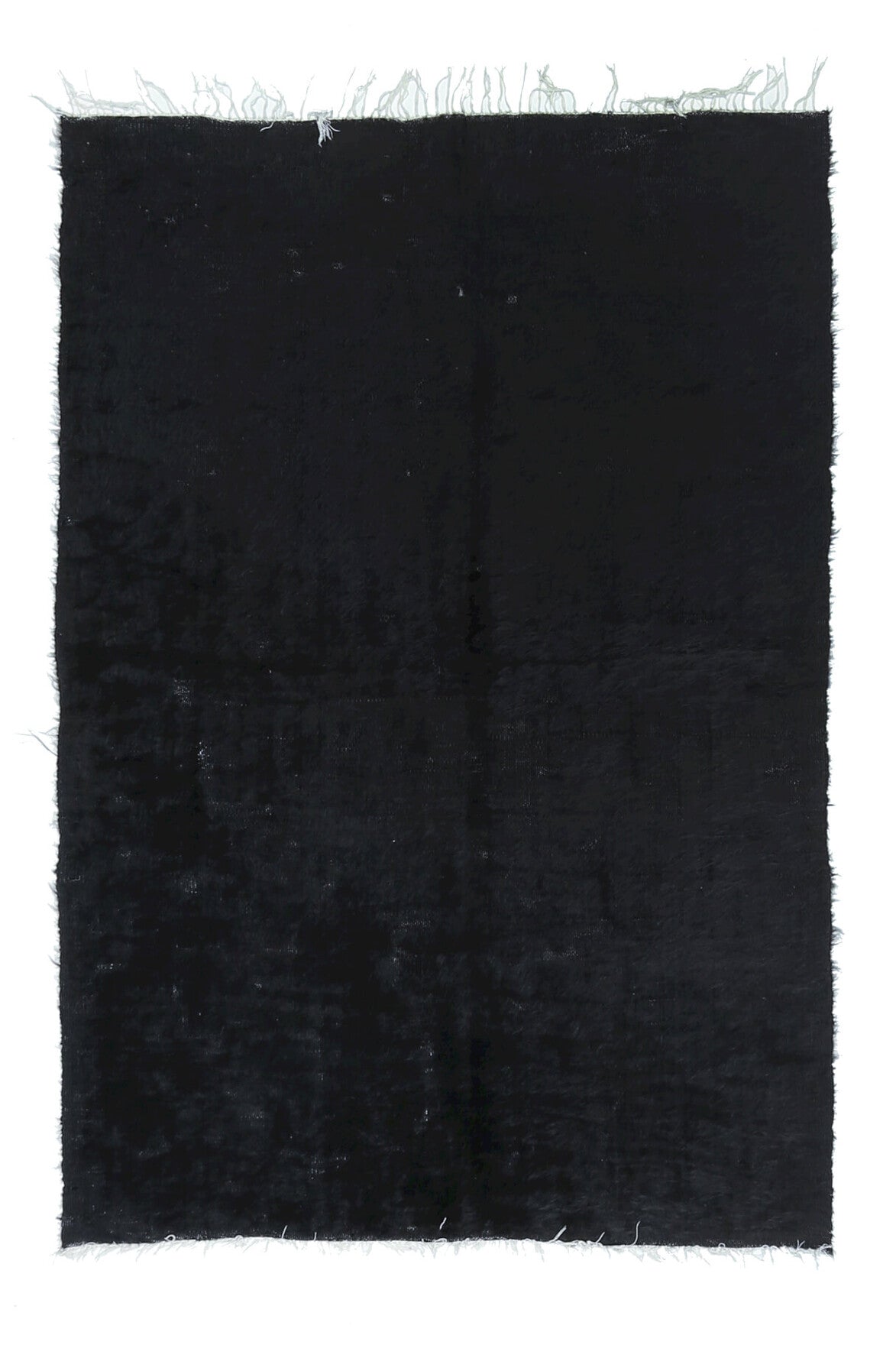 Black Handmade Vintage Rug