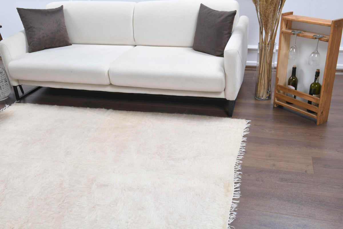 1960'lardan Anadolu kökenli düz zeminli el dokuma vintage kilim, 159x209 cm