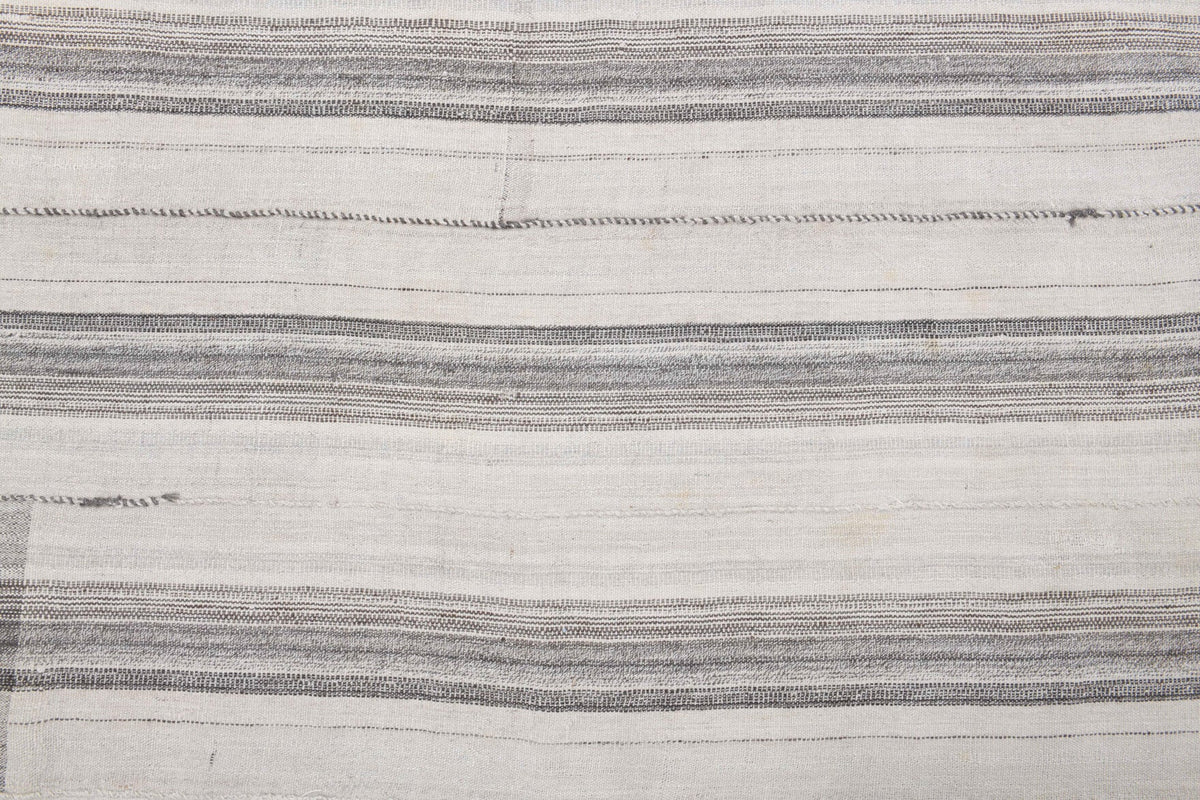 El yapımı vintage halı 150x241 cm çizgili desenli yün - desen detayı