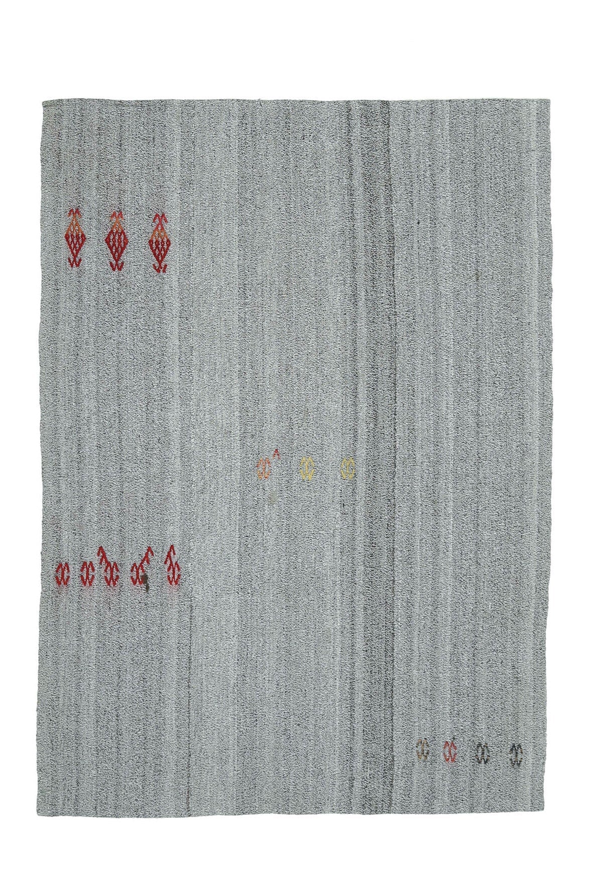 El yapımı vintage halı 163x226 cm i̇kat desenli yün