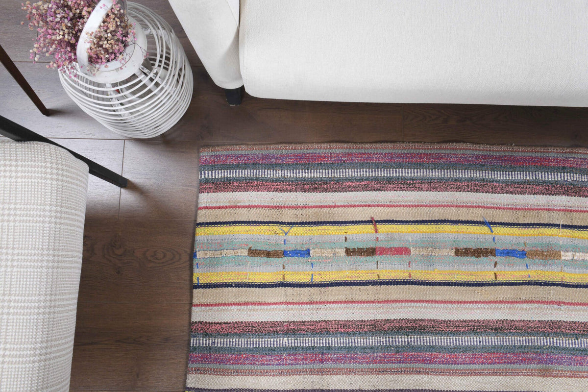 Colorful Handmade Vintage Kilim Rug